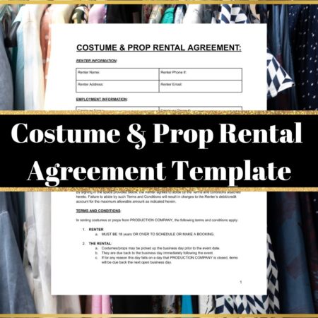 Costume & Prop Rental Agreement Template