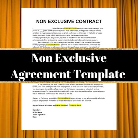 Non Exclusive Agreement Template