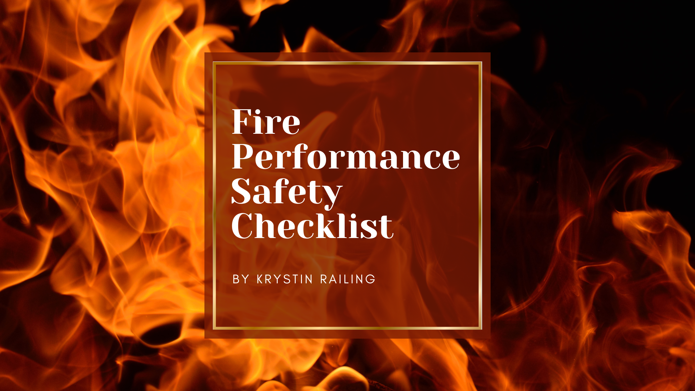 Fire Performance Safety Checklist